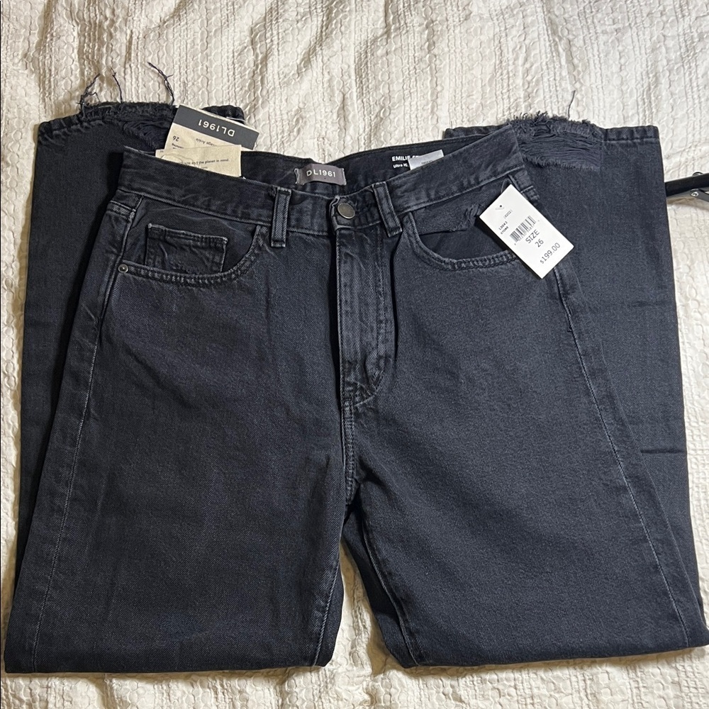 DL1961 women’s ultra high rise vintage ankle jeans Dark stone size 26